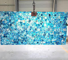 Beautiful natural luxury decoration polished stone slabs blue marble onyx agate table