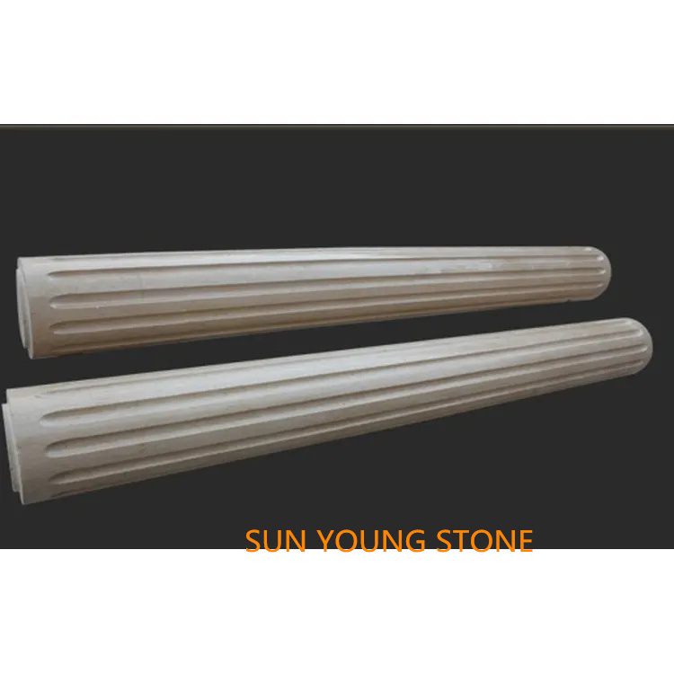 Customize Outdoor Indoor Decorative Building Pillar Natural Stone Greek Column White Marble Granite Roman Columns For House