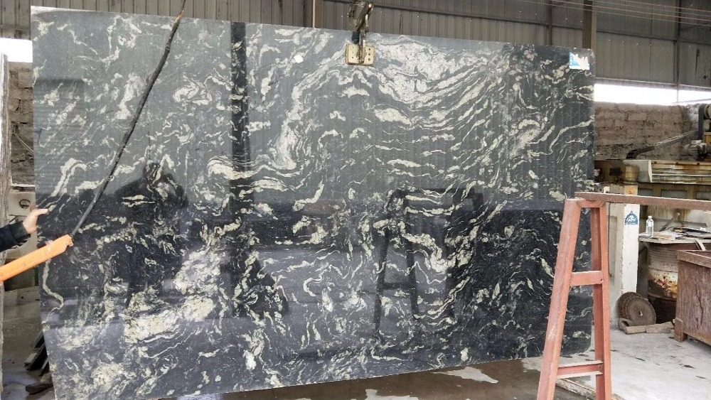 Night Rose Blue Fantasy Granite Slab Countertop