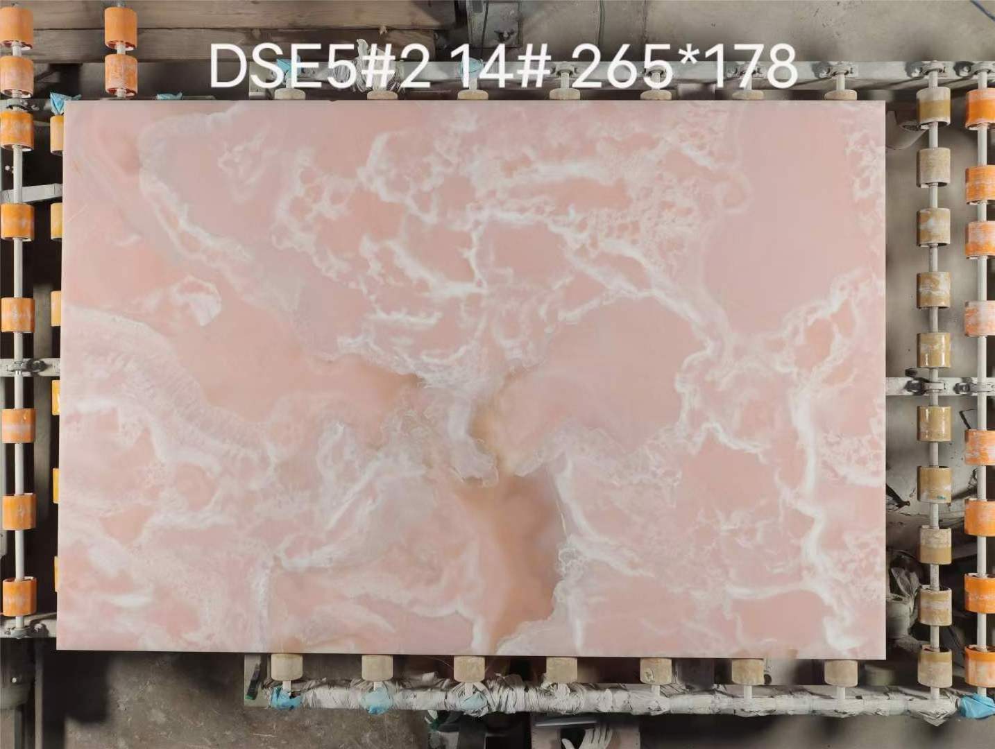 Natural Stone Translucent Backlit Pink Onyx Texture Marble Slabs