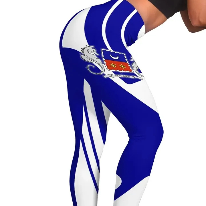 2022 Leggings For Women Custom Mayotte Flag Print Legging White Blue Dropship Wholesale For Sexy Girls Gym Yoga Pants Active