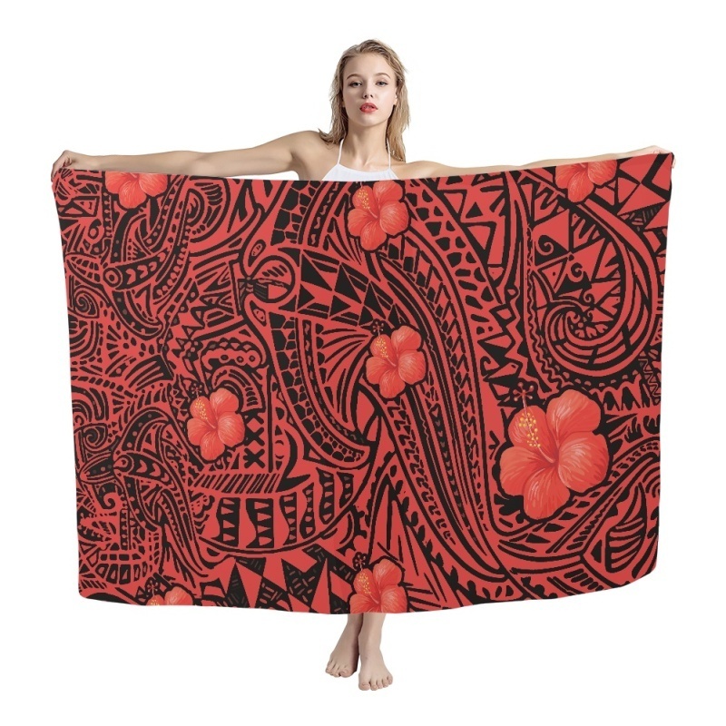 Fashion Summer Customizing Pareo Hawaii Beach Sarong Quality Assurance Wholesale Sarongs Women Men Graphic Bathing Swimwear