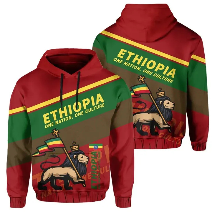 The New Ethiopian Hoodie Ethiopia Lion Rasta Clothing Wholesale Private Label Personalized Hoodies Men Custom Logo Men Hoodie