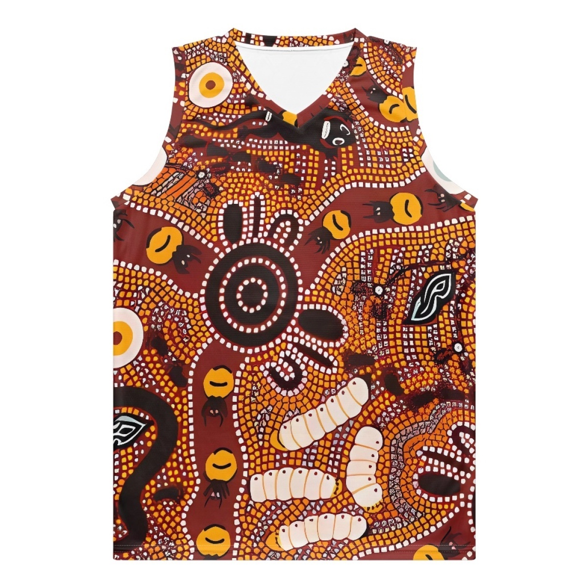 Full Printed Australian Aborigines Design Children's Basketball Uniforms Wholesale Sportswear Basketball Jerseys Shorts Boy Girl