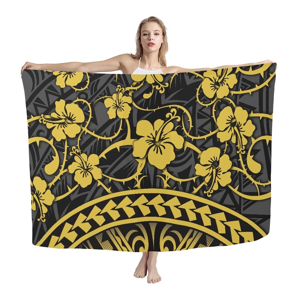 Fashion Summer Customizing Pareo Hawaii Beach Sarong Quality Assurance Wholesale Sarongs Women Men Graphic Bathing Swimwear