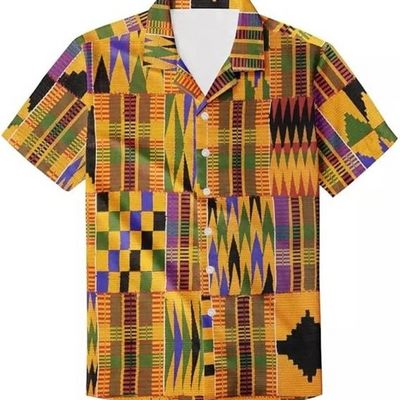 Summer African Men's Beach Hawaiian Shirt Wholesale Vintage Dashiki Streetwear African Clothes Short Sleeve Button Down Shirts