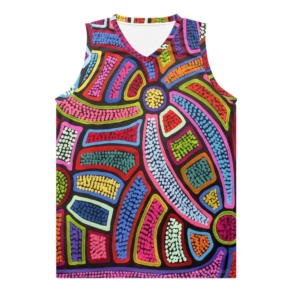 Full Printed Australian Aborigines Design Children's Basketball Uniforms Wholesale Sportswear Basketball Jerseys Shorts Boy Girl