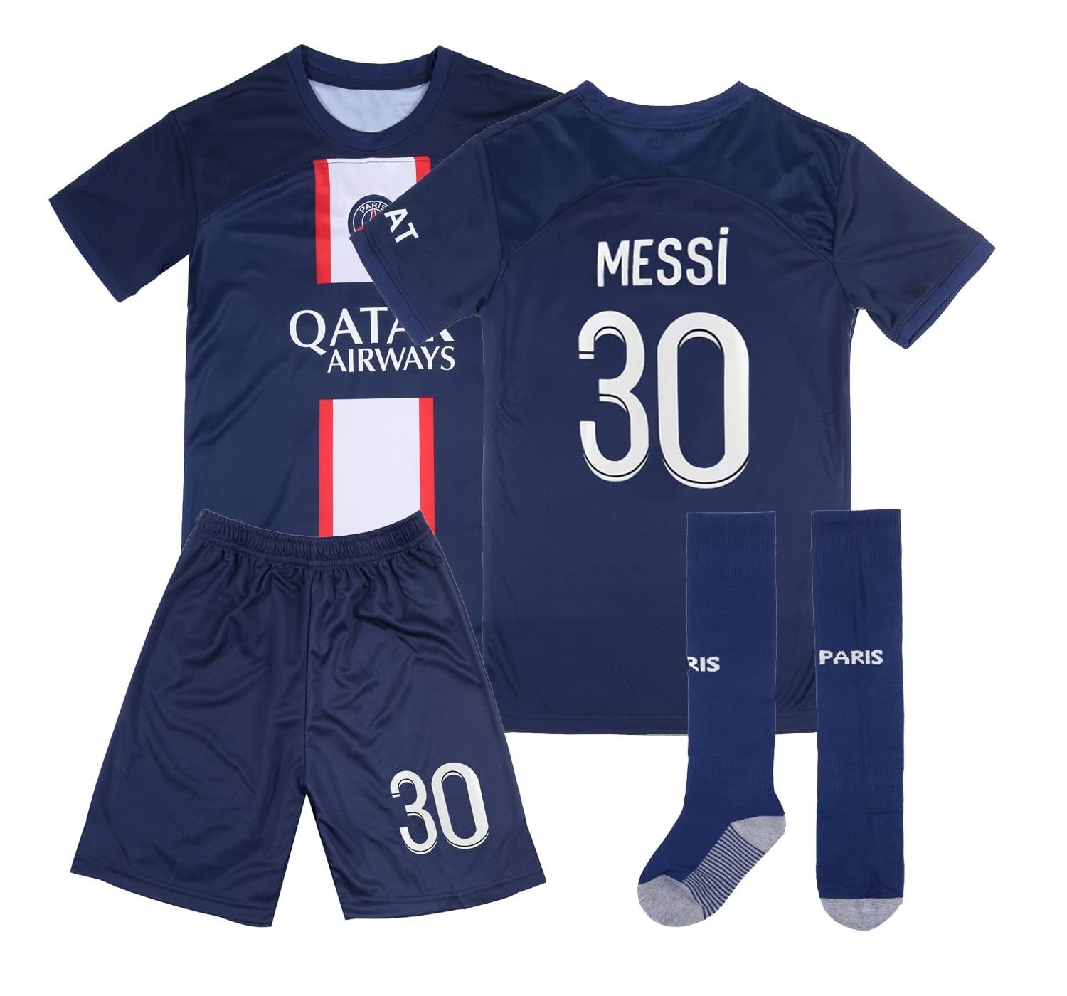 2024 Argentina #10 Leo Messi Copa-American Away Kids Soccer Jersey/Shorts/Socks Kit Youth Sizes Wholesale Football Suits Child