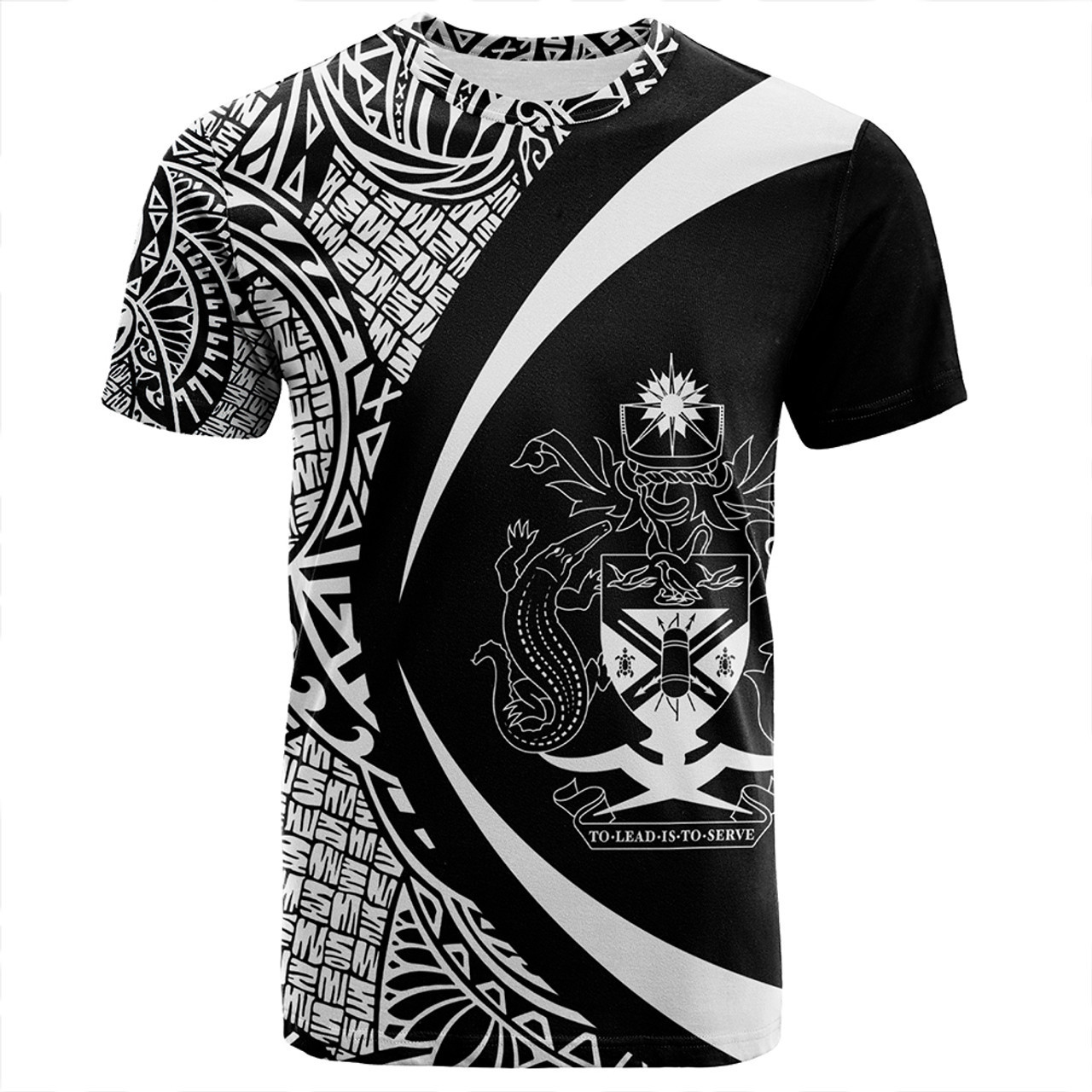 Sublimation Solomon Islandsmen's T-shirts Coat Of Arm Lauhala Gray Circle Printing T Shirt For Men Print On Demand Clothes Wear