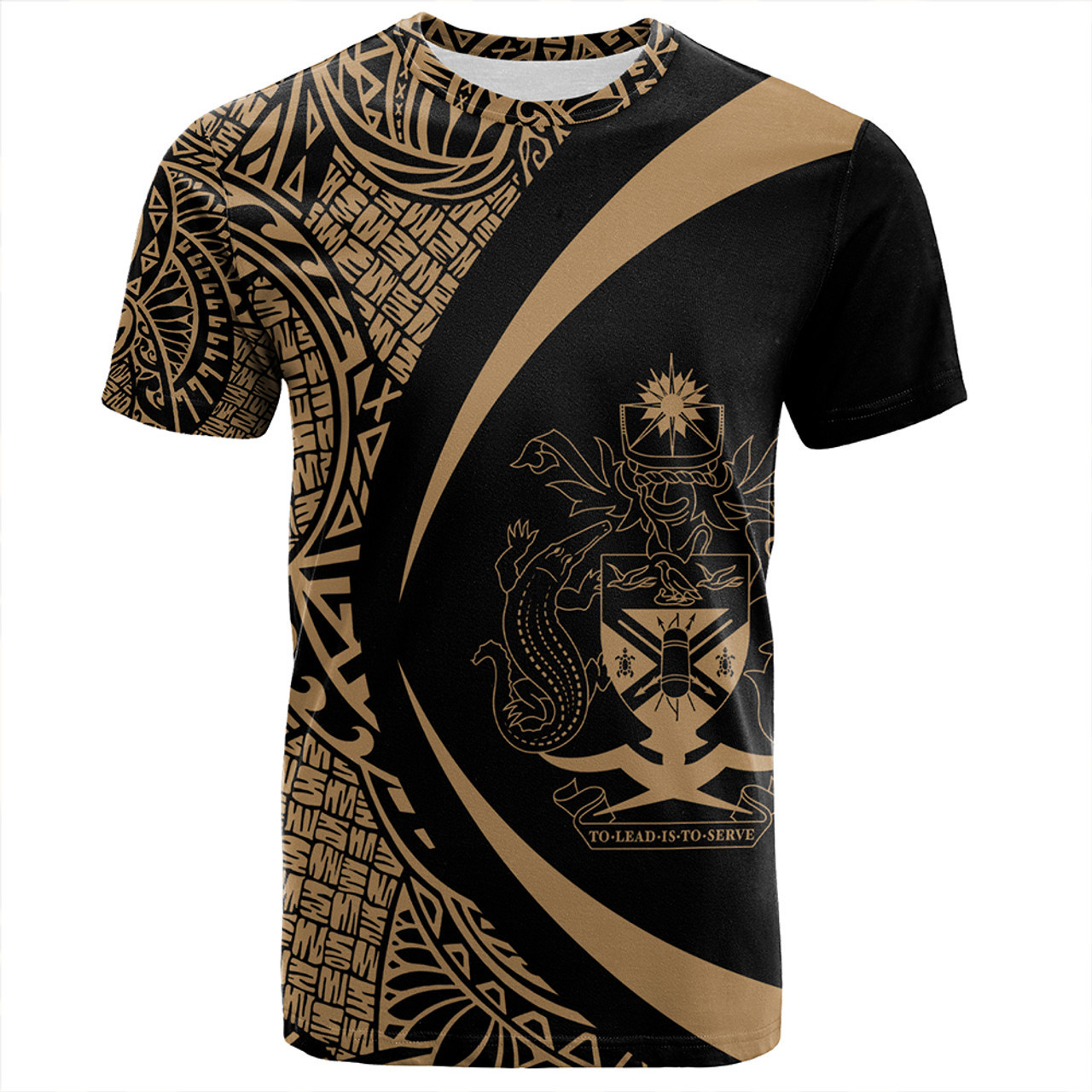 Sublimation Solomon Islandsmen's T-shirts Coat Of Arm Lauhala Gray Circle Printing T Shirt For Men Print On Demand Clothes Wear