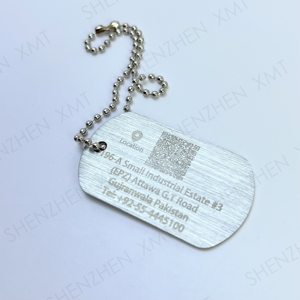 Promotion Gift Custom Logo Blank Sublimation Metal Pet Name Id Qr Code Dog Tag For Engraving Necklace Dog Tags Stainless Steel