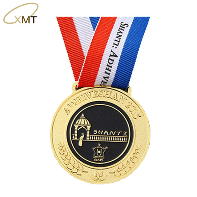 China factory design low price ODM Bespoke OEM Metal gold Souvenir fine Sports Medal With Ribbon die casting zinc alloy medals