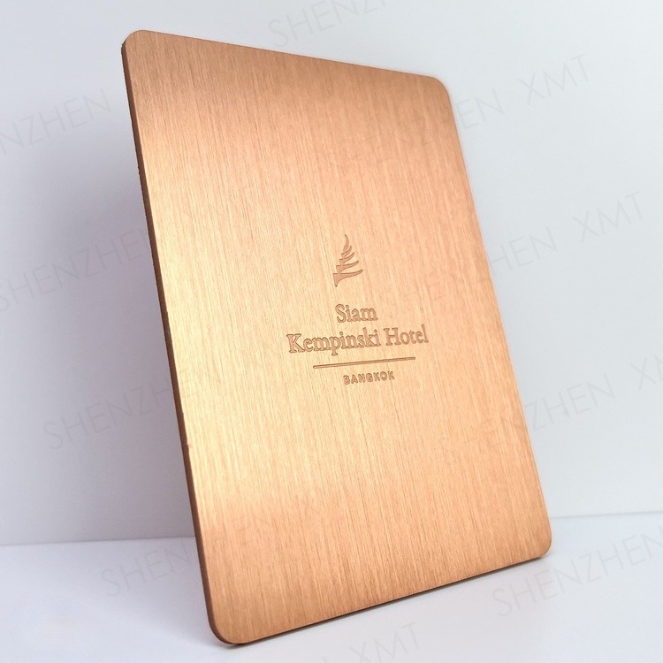 Anodized Metal Nameplate for Furniture with Laser Engraved Serial Number