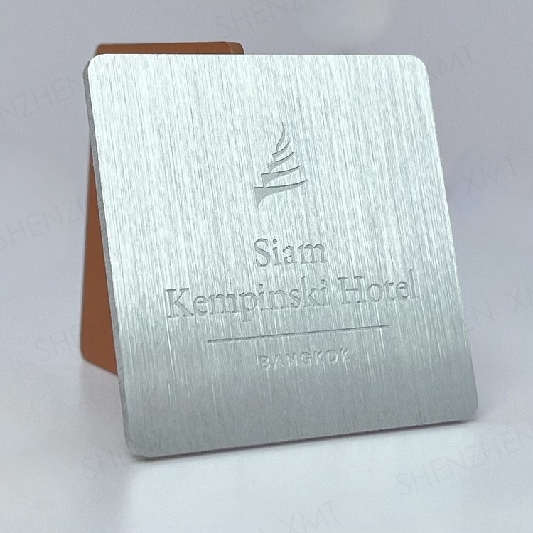 Anodized Metal Nameplate for Furniture with Laser Engraved Serial Number