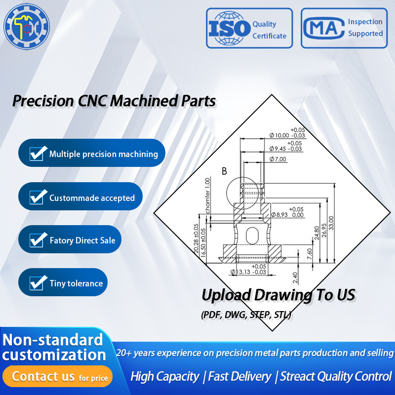 Customized Precision CNC Machining Service 304 Stainless Steel Bushing Sleeve