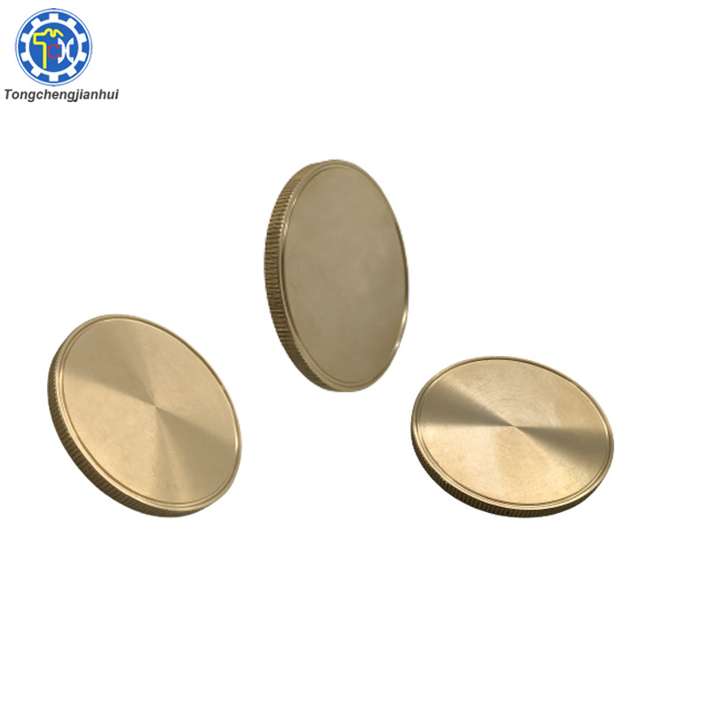 Hot Selling 32 40 50mm Polished Soild Stainless Steel or Brass Metal Blank Coins For Laser Engraving