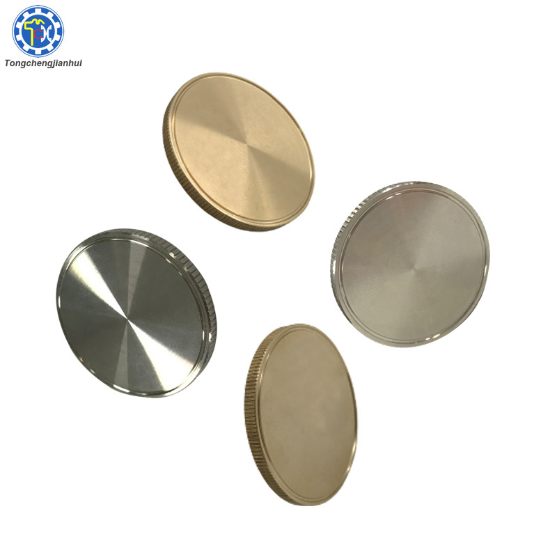 Hot Selling 32 40 50mm Polished Soild Stainless Steel or Brass Metal Blank Coins For Laser Engraving