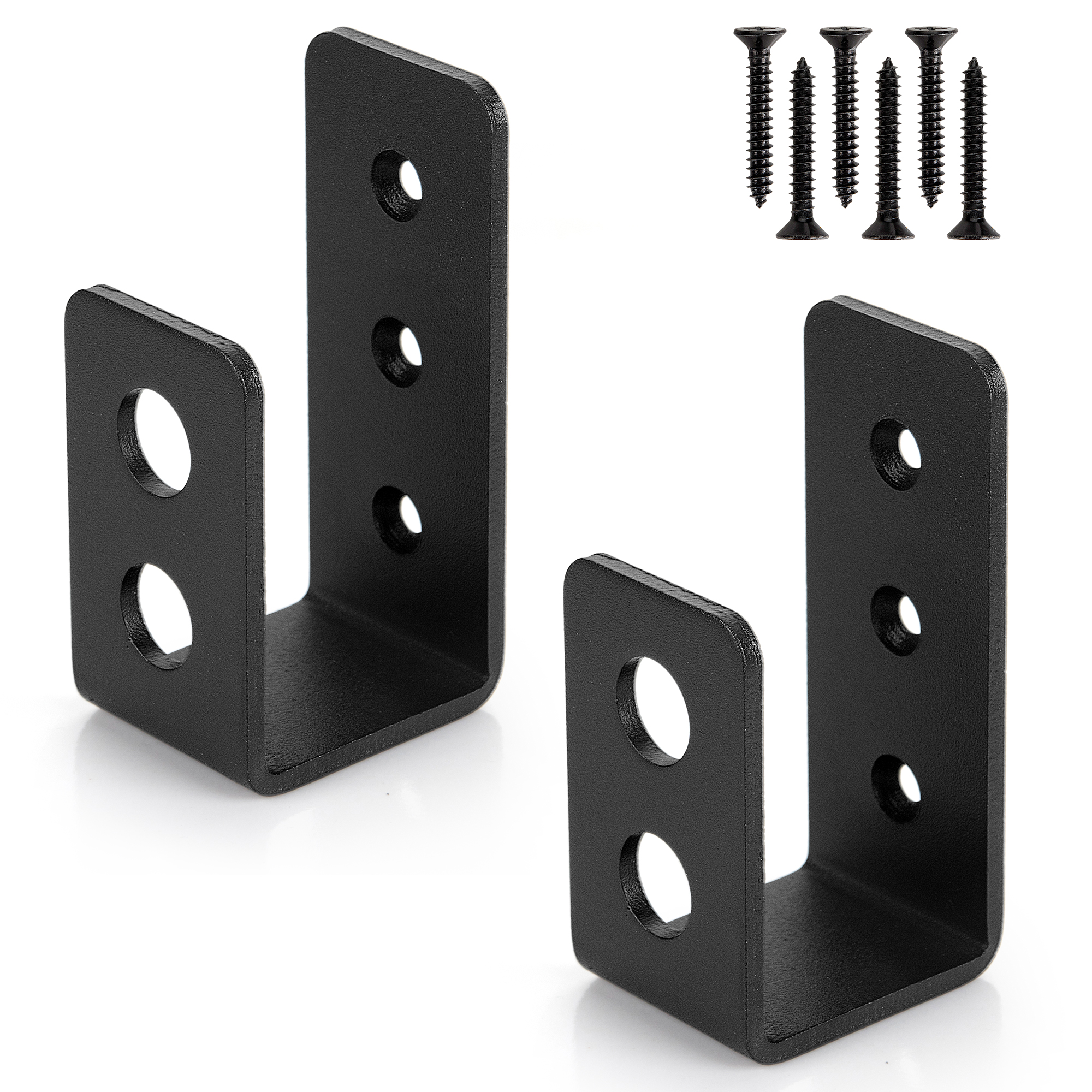 Best Selling Heavy Duty Black Powder Coated Steel Interior Exterior Door Lock Barricade Brackets