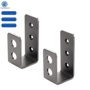 Best Selling Heavy Duty Black Powder Coated Steel Interior Exterior Door Lock Barricade Brackets