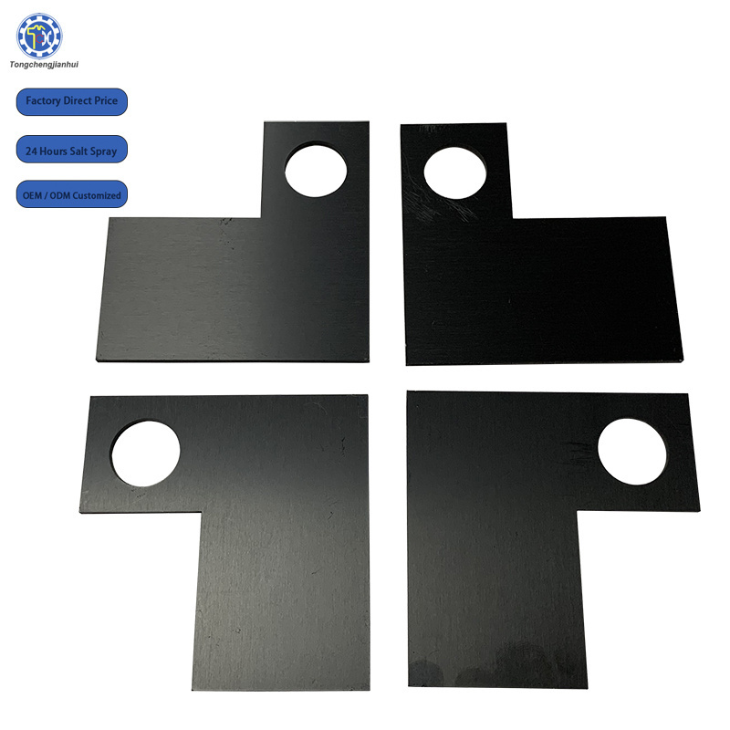 Flat Sheet Metal Fabrication Zinc Plated Steel Anodized Aluminum Corner Joint Bracket Plate For Wood