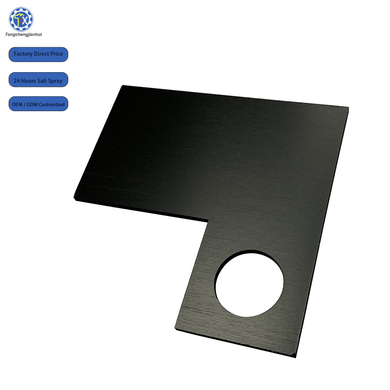 Flat Sheet Metal Fabrication Zinc Plated Steel Anodized Aluminum Corner Joint Bracket Plate For Wood