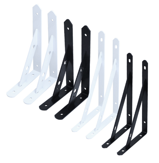 L Shelf Bracket Heavy Duty DIY Open Shelving Hardware Iron Metal Scaffold Black Wall Floating Shelf Brackets