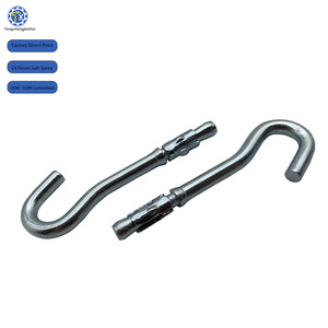 Chinese Factory Supply High Precision Heavy Duty Carbon Steel or Stainless Steel M6 M8 Expansion Hook or Open Ceiling Hooks