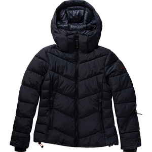 Customized Winter Puffer Jacket Windbreak Technology Waterproof Nylon Outerwear Zipper Filled Goose Duck Down Cotton