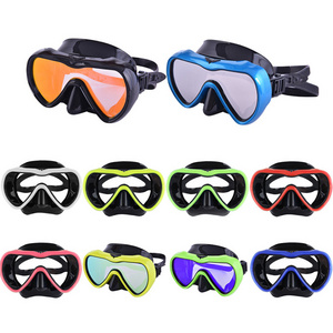 Wholesale Custom Logo Anti-Fog Anti-Leak Soft Silicone Dive Equipment Underwater Swim Snorkeling Googles Scuba Diving Masks