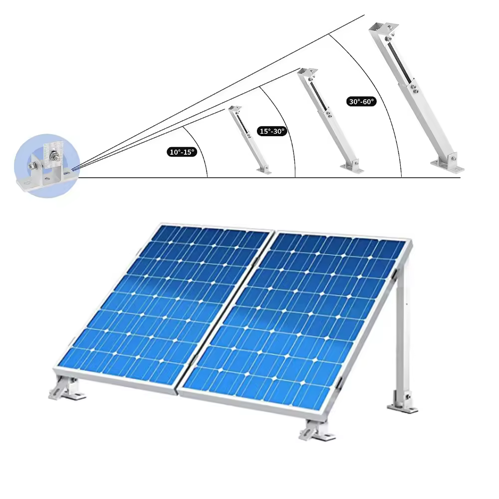 Factory Roof Mount Adjustable Photovoltaic Stand For Solar Panel Mounting Brackets Angle