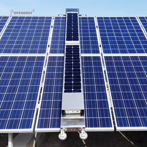 automatic autonomous pv solar panel cleaner tools solar panel battery cleaning machine robot