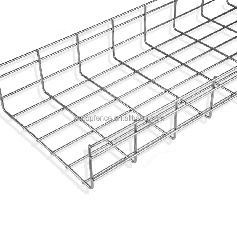 Custom Aluminum / Metal Steel / Stainless Steel Coated Anodizing Cable Basket Tray Wire Mesh Cable Tray