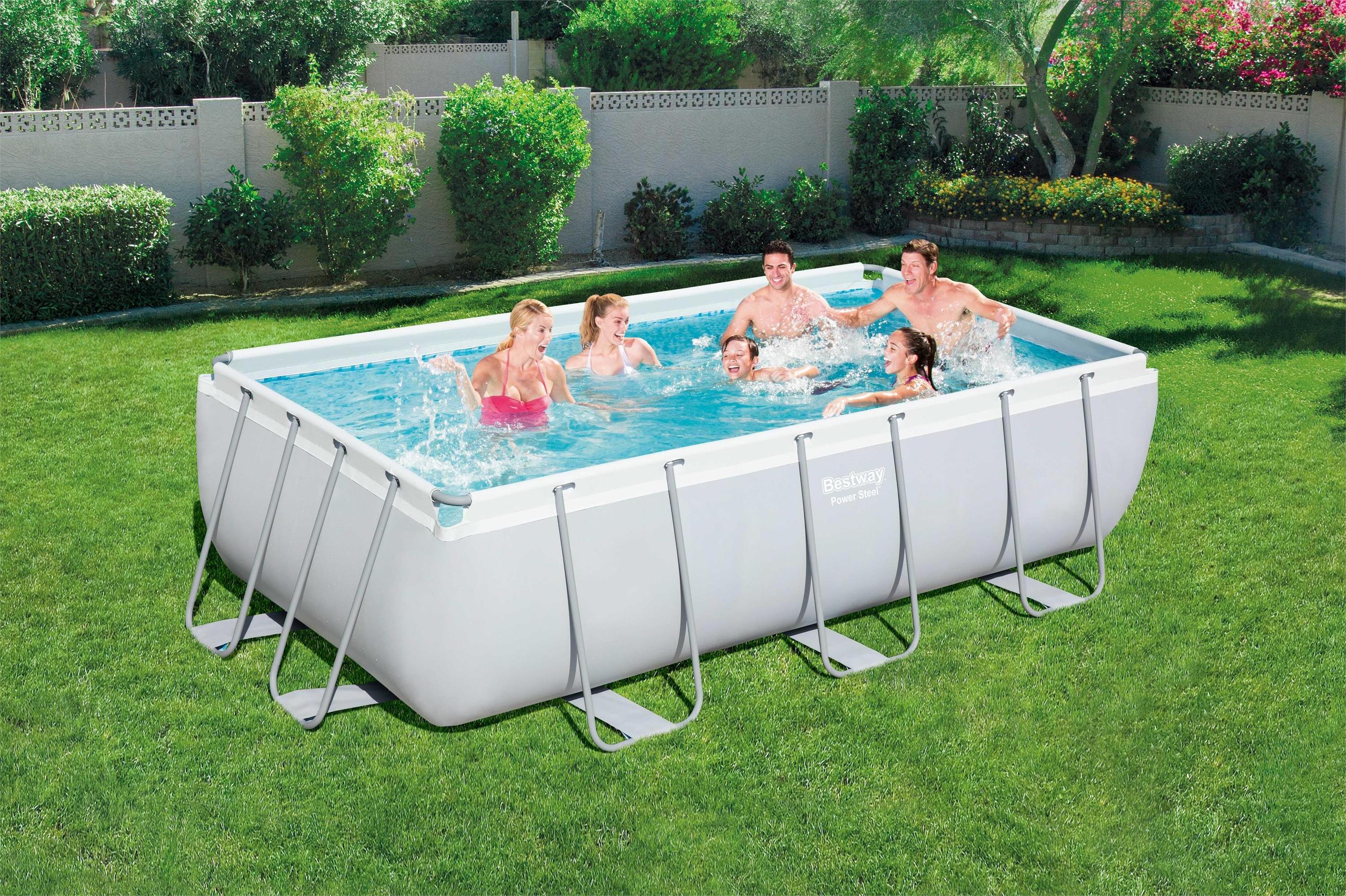 Bestway 56441 rectangular metal above ground swimming pool 4-6 person container stainless steel pool for homes Customs Data