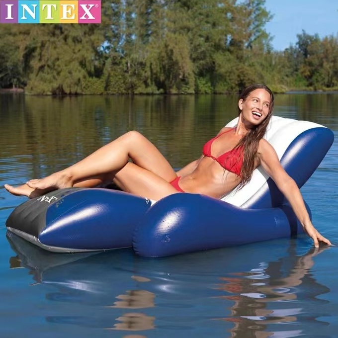 Intex 58868 Pool Lounge Recliner Inflatable Swimming Floating Chair Lounge