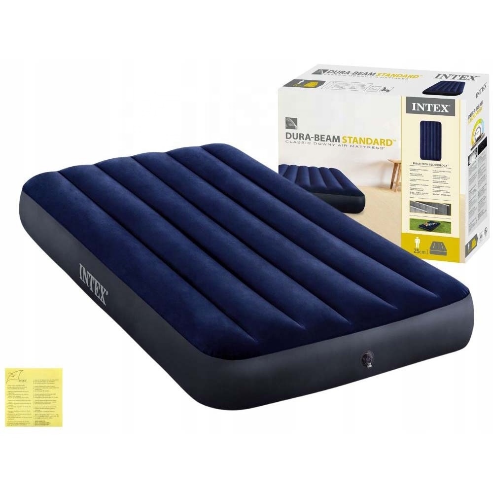 INTEX 64757 Twin Classic Downy Flocked Inflatable Airbed Mattress