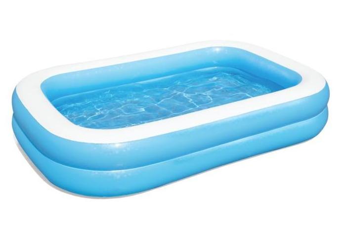 Bestway 54006  blue rectangular family pool  High quality and cheap outdoor inflatable elephant swimming pools