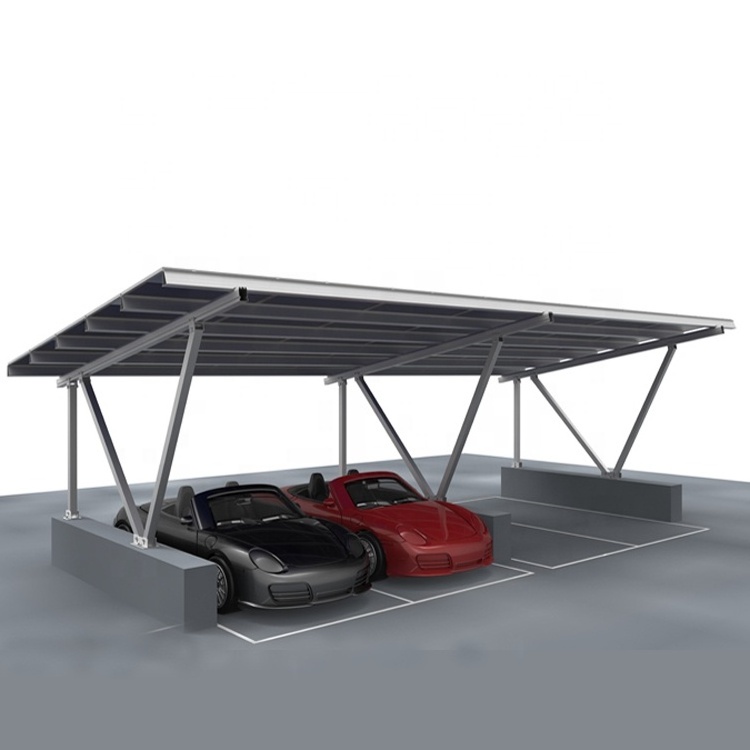 Aluminum Cantilever Solar Carport, Solar Awning Kit, Solar Carport Lighting