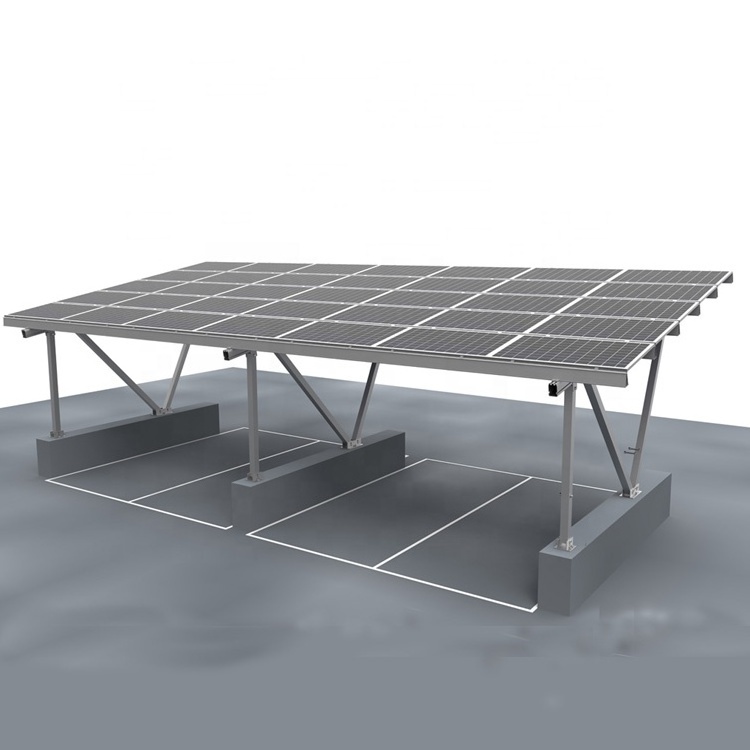 Aluminum Cantilever Solar Carport, Solar Awning Kit, Solar Carport Lighting