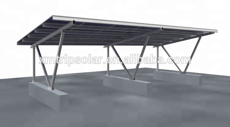 Aluminum Cantilever Solar Carport, Solar Awning Kit, Solar Carport Lighting