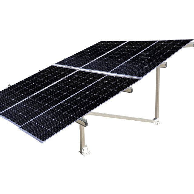 Tracker Dual Axis System Hdpe Ballast Flat Roof Mount Brackets Solar Pv Ground Mounted Racking Systems