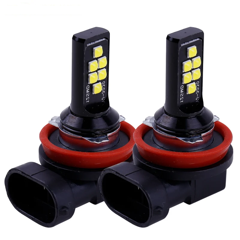 2PCS H8 H11 H1 H3 H7 H9 9005 HB3 9006 HB4 881 880 H27W LED Anti Fog Lamp Car Driving Light Auto Front Foglamps Bulb White Yellow