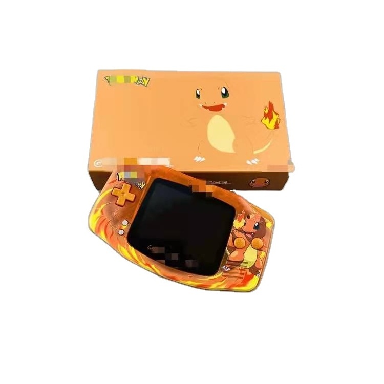 DIY Refurbished pokmon BACKLIT IPS V2  Handheld console for nintendo GBA console  for Limited  Charmander