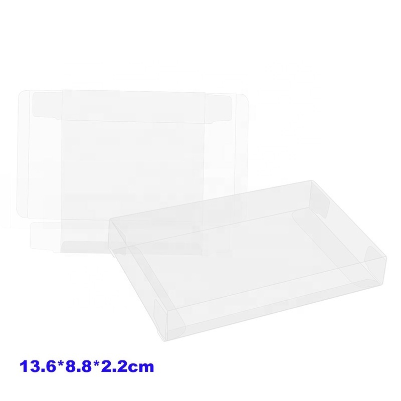 Clear Transparent Carts Box Case for Nintendo snes Cartridge Protectors