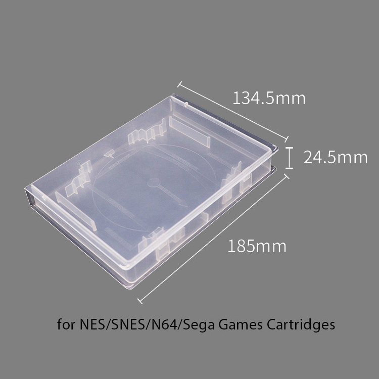 Transparent PP Universal Plastic Game Card Case for NES/SNES/N64/Sega Games Cartridges Card Case