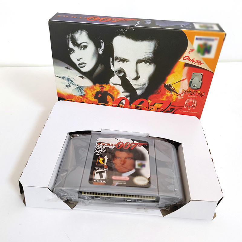 In Stock USA Version English Language Retro Video Games Cartridge N64 Games Golden Eye 007 with retail box