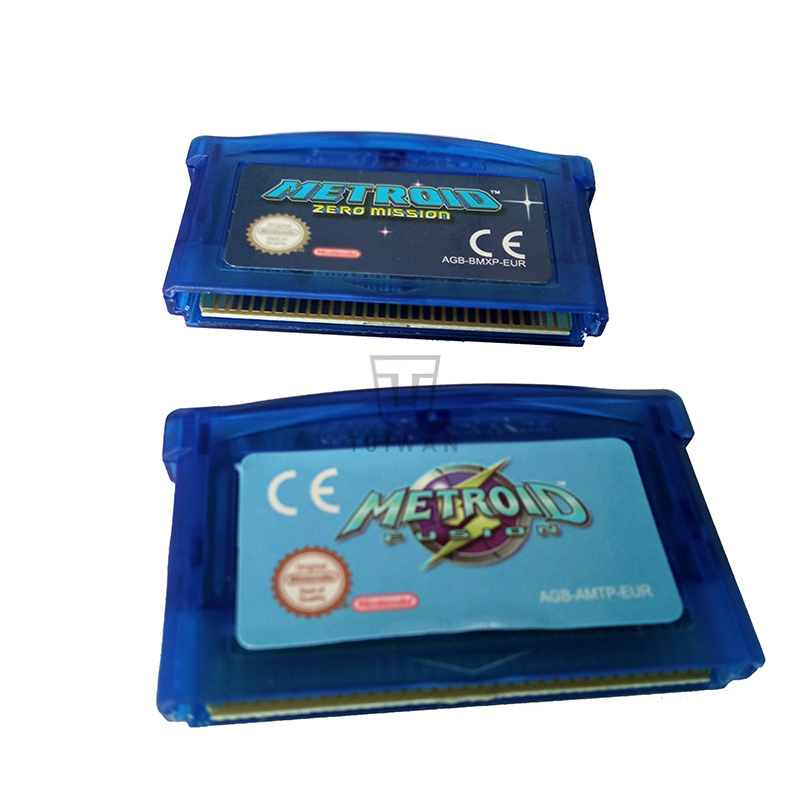 Video Game Cartridge 32 Bit Game Console Card for GBA Action adventure Games Series Metroid Fusion