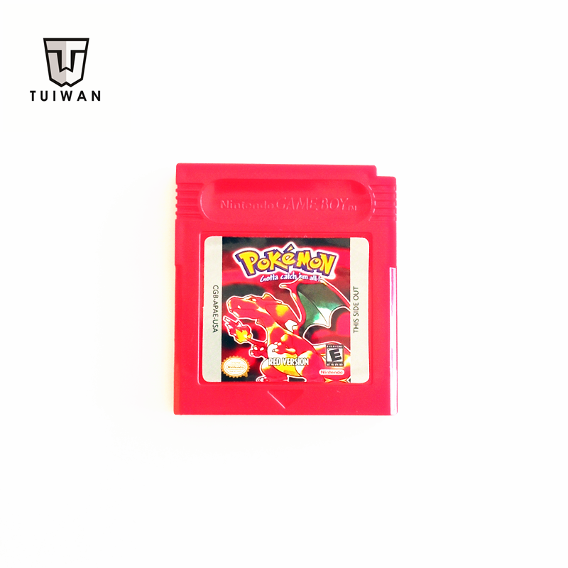 2022 Cartridge only video games pok mon red blue green gold sliver crystal yellow for gbc