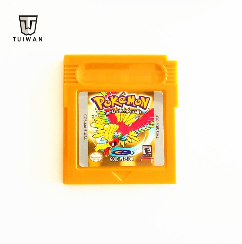 2022 Cartridge only video games pok mon red blue green gold sliver crystal yellow for gbc