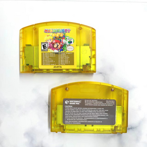 In stock 18 in 1 Yellow shell mario party 1 2 3 n64 all in one cartridge game cartridge for n64