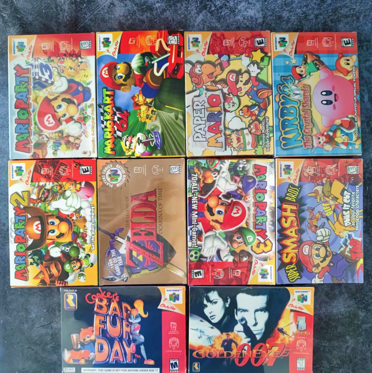 USA Version English Language Retro Video Games Cards  mario pokmon zelda with box 16 bit game cartridge for N64 game cartridge